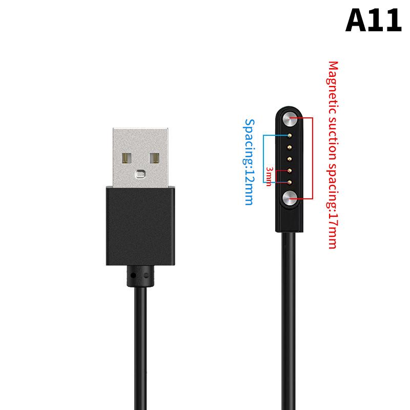 2 Pins 4Pins Smartwatch Dock Magnetic Charger Adapter Usb Charging Cable Cord For Smart Watch Power Charge Wire Accessories