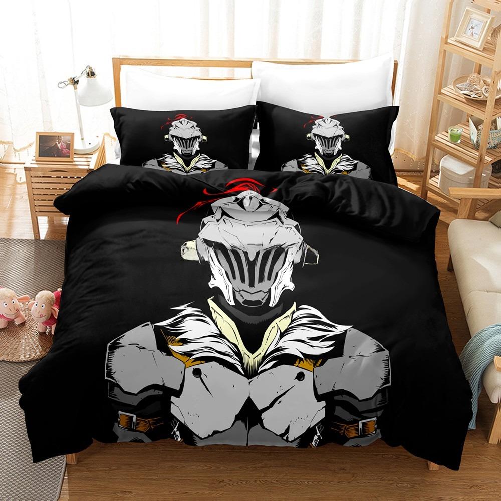 Anime Goblin Slayer Bedding Set Duvet Cover Pillowcase Queen King Size Lovely Bedclothes For Kids Adults Bedroom Decor