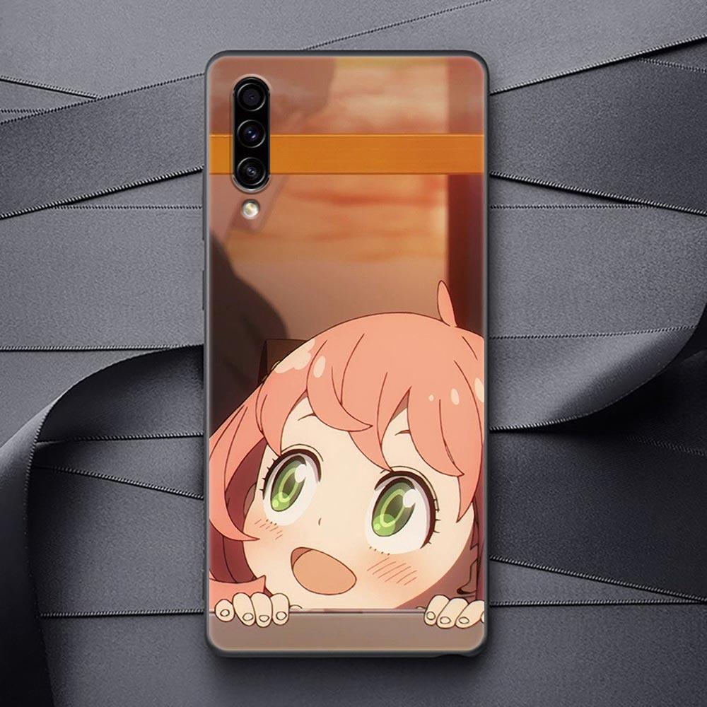 SPY X FAMILY Anime Black Soft Phone Case For Samsung Galaxy A90 A80 A70 A70S A60 A50 A40 A30 A30S A20S A20E A10 A10E Funda Coque