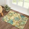 Lahome Floral Washable Living Room Area Rug - 3x5 Non-Slip Low-Pile Rugs for Entryway, Throw Small Stain Resistant Kitchen Rugs