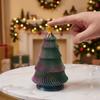 Plastic Rotating Christmas Tree Decoration Colorful Star Top Christmas Tree  Office