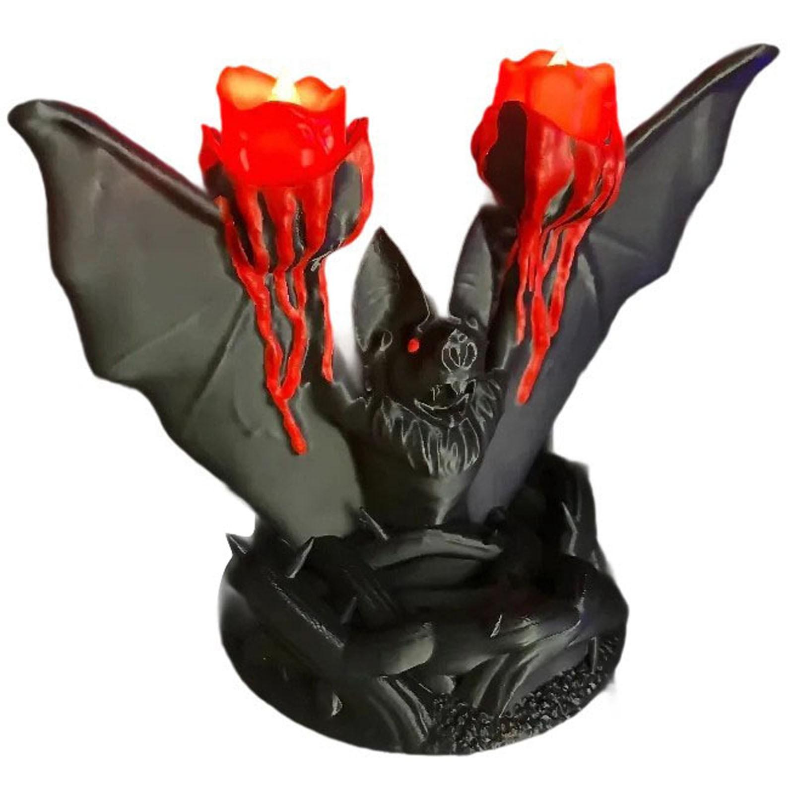 

ХэллоуинЖуткий Декор Ночные КрыльяЛетучая Мышь Подсвечник для Чайной Свечи - Готический Декор для Хэллоуинских Вечеринок и Домов с Привидениями One Size