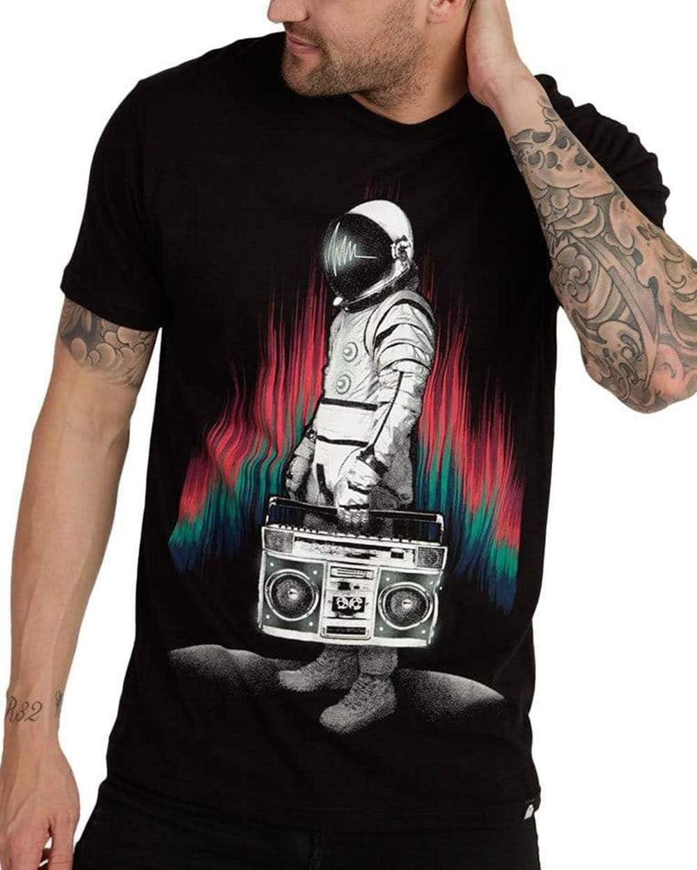 

INTO THE AM Graphic Tees for Men S - 4XL Premium Short Sleeve Colorful T-Shirts Trippy Space Designs XXXXXL чорний