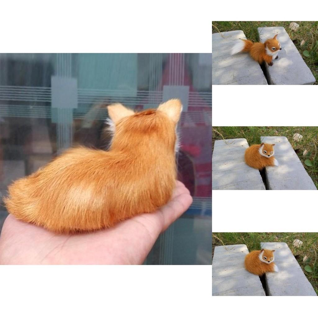 Handmade Simulated Fox Plush Toy Realistic And Charming Home Decor
