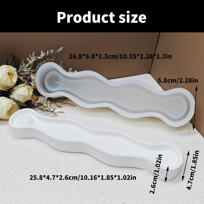 Flexible Silicone Incenses Stick Holder Base Mould Gypsum Mold for Handmade Crafts Plaster Home Decoration Making Mold