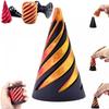 3D Spiral Cone Decompression Spiral Push Music Pyramid Fidget Toy Mini Vortex Line Illusion Desktop Ornament Adult Toy