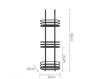 Nordic Multi-layer Bathroom Rack Floor Metal Unfading Golden Storage Rack Wrought Iron Waterproof Storage Shelf 30*20*90cm
