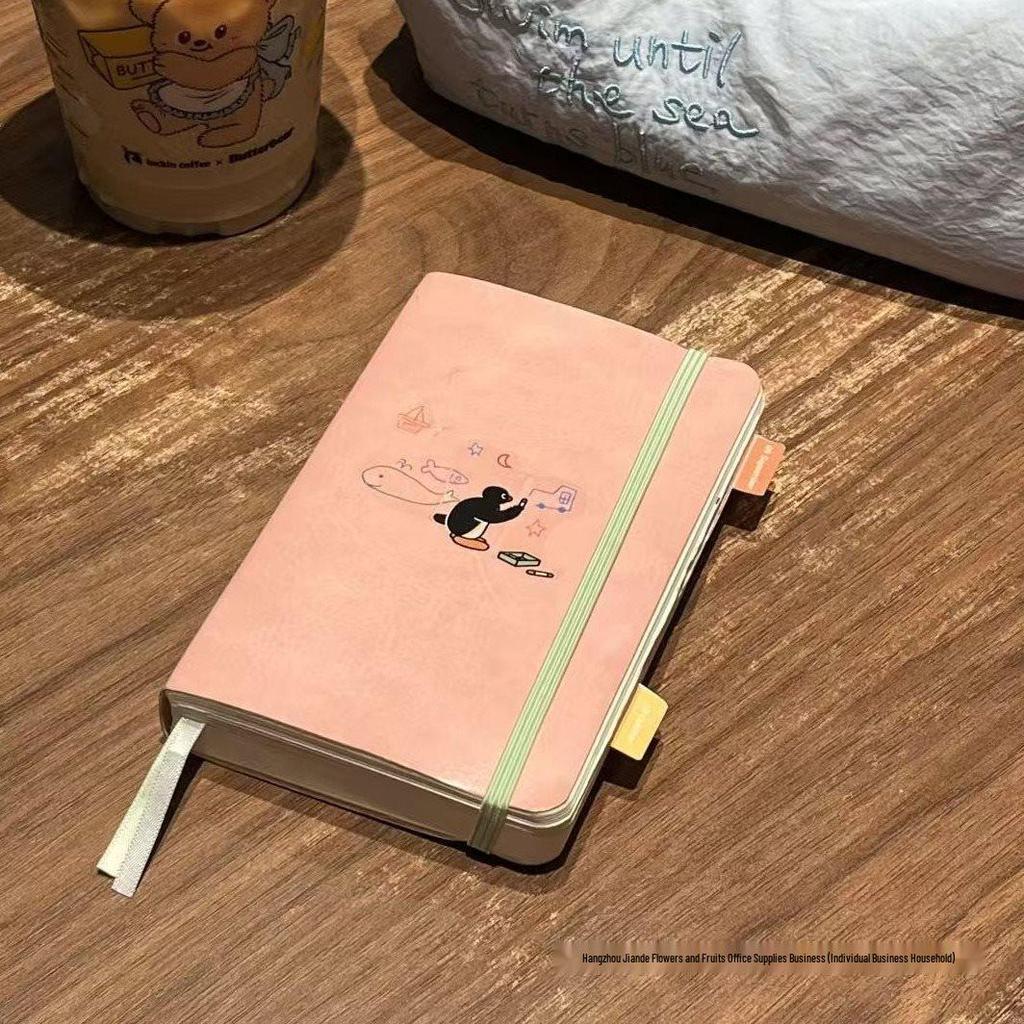 Xiaohongshu Style: Cute Penguin Portable Student Notebook & Planner