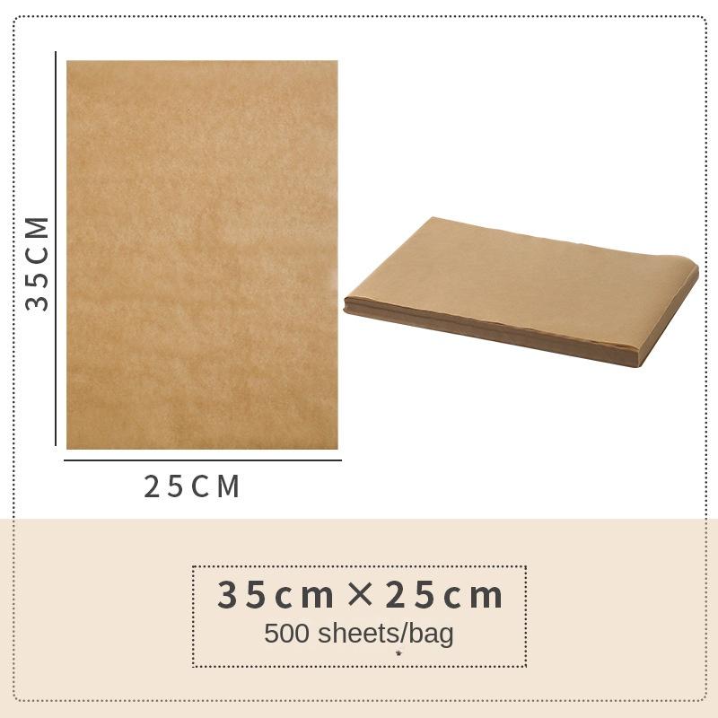 Backmattenpapier Küchenofen Kommerzielles gelbes Silikon-Fettschutzpapier Ölabsorbierendes Papier Fettschutzpapier für frittierte Lebensmittel Braunes Grillpapier