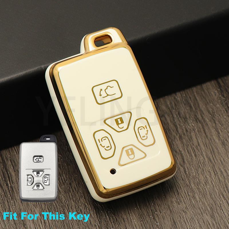 5 Buttons Remote Car Key Case Cover Fob Smart Card Shell for Toyota Avalon Camry Highlander Crown Corolla Car Accessories