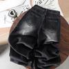 Women's Spring and Autumn New High-waist Loose Slim Niche Female Medium Straight-Horse Pants