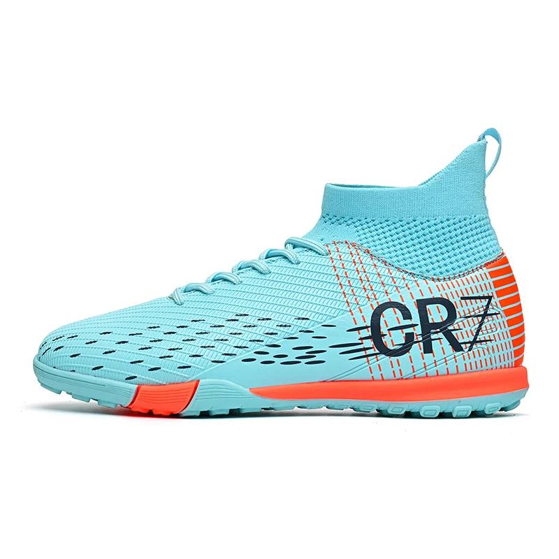 New Men Football Boots High-top Non-Slip Futsal Cleats Sneakers High-quality Soccer Footwear Grass Match Indoor Sport Hot-selling FG/TF