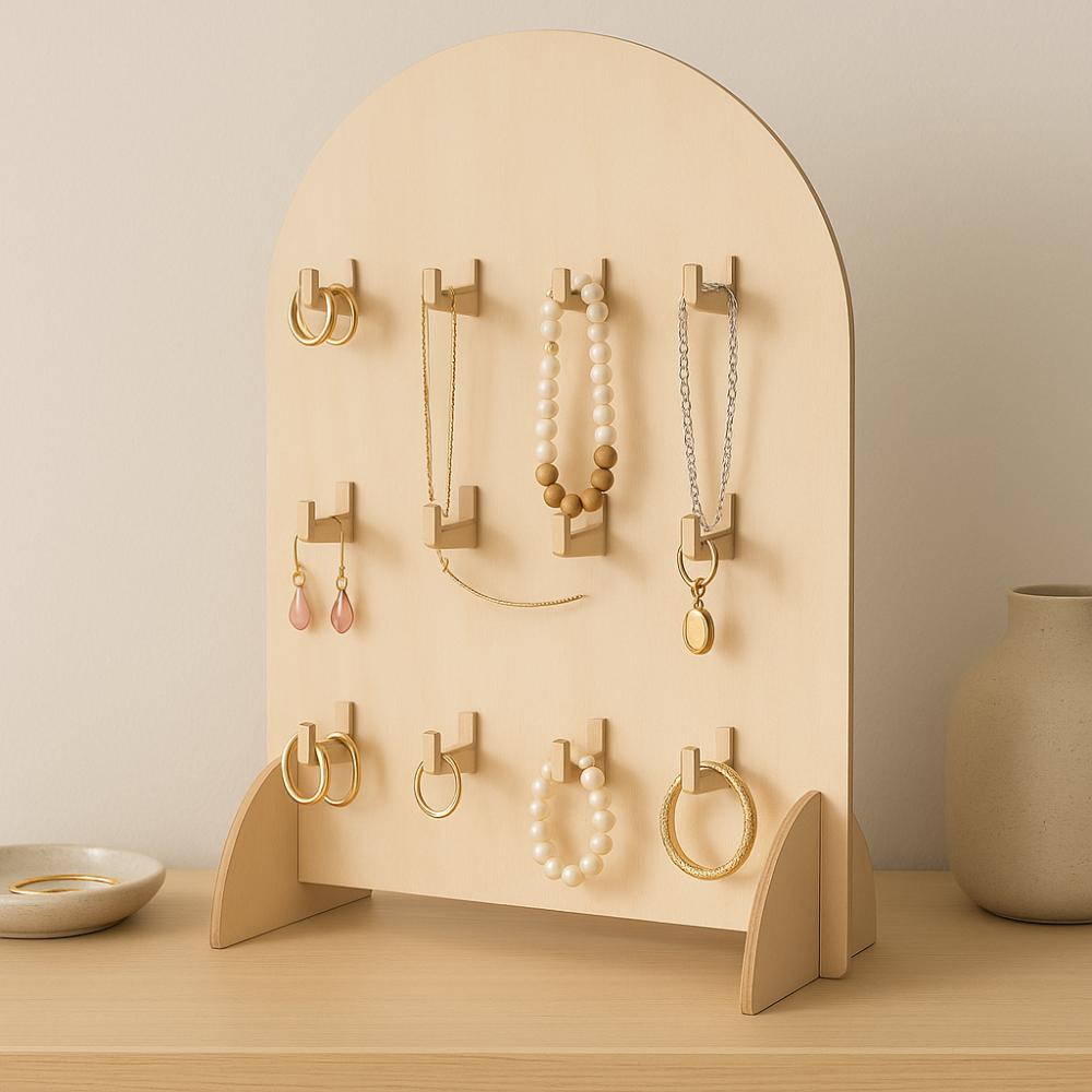Detachable Earring Display Rack Wooden Necklace Display Stand Jewelry Storage Rack  Trade Show
