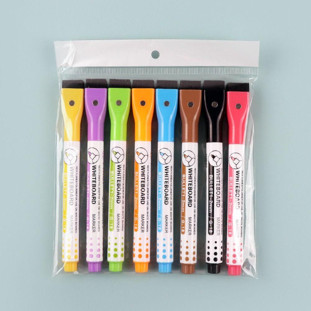 Erasable Multi-Color Magnetic Whiteboard Marker Art Marker Pen For Whiteboard Graffiti Manga Art Drawing Pen For School Office