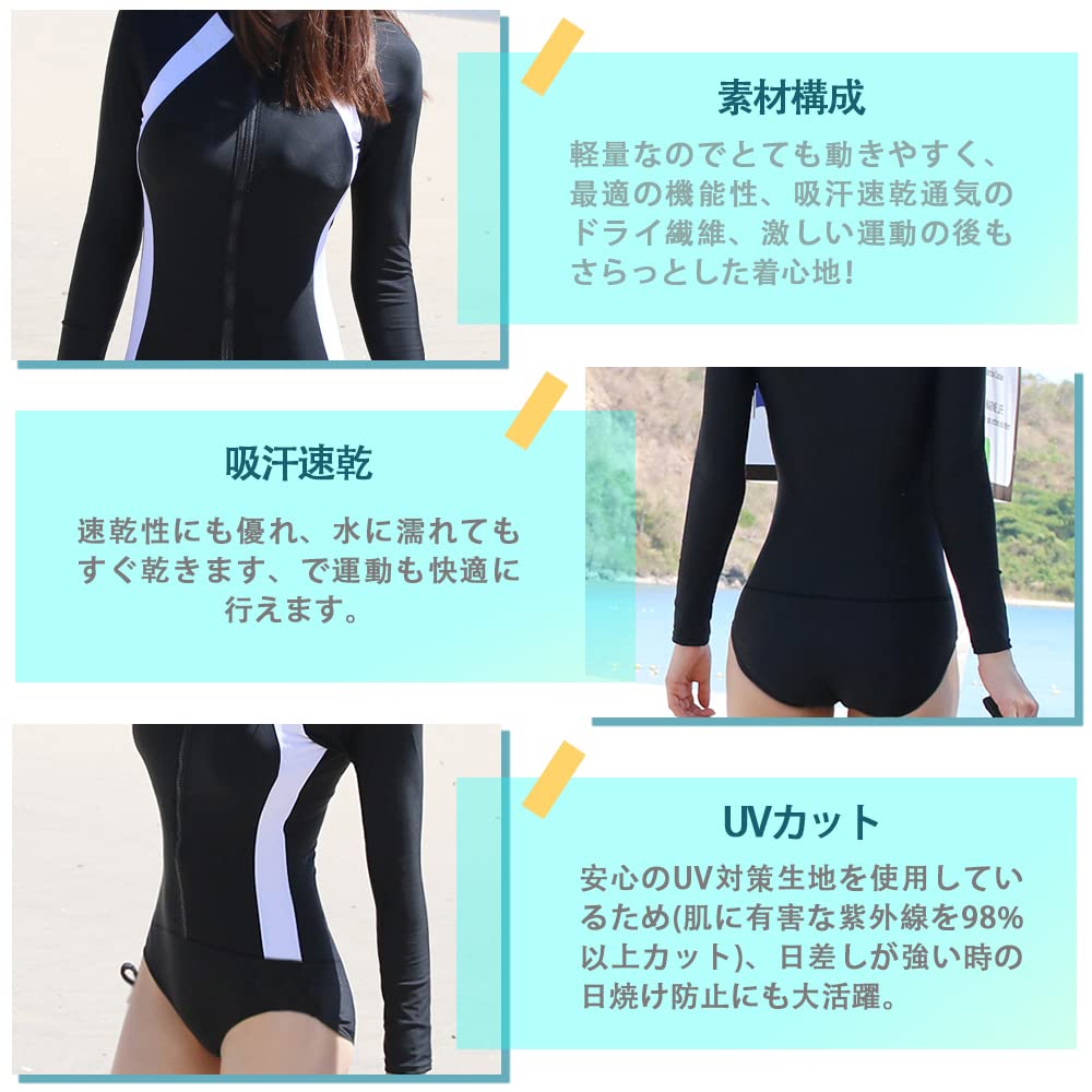 Set Costum de Baie Fitness YFMAYI cu Erupție Lungă și UV Amfibiu Femei 5 Piese Gardă, Pantaloni Scurți, Tankini, Mâneci, Jambiere, Protecție,