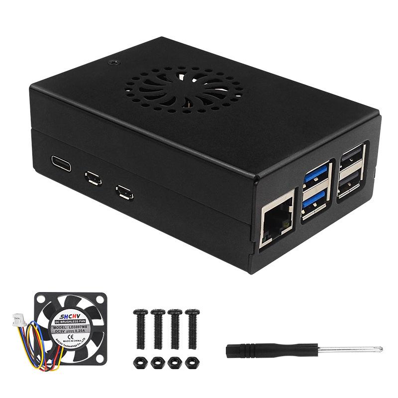 Custodia in Metallo per Raspberry Pi 5 con Ventola PWM e Dissipatore in Alluminio