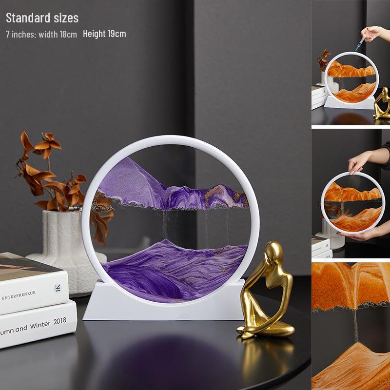 Eleganckie ozdoby z ruchomym piaskiem do dekoracji domu i biura