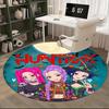 1pc HUNTRX Halloween Theme Round Carpet  Anime Cartoon Design Office Chair Mat, NonSlip Rug for Home