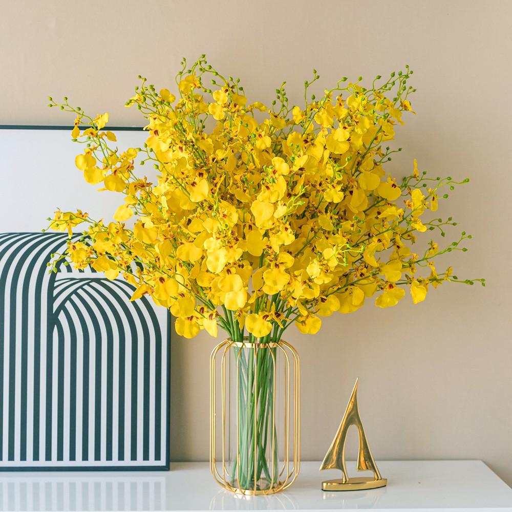Arte Estético Decoración Familiar Maceta Florero De Hierro Tubo Colgante De Oro Rosa Nórdico Oficina Mesa Maceta Decoración De Mesa