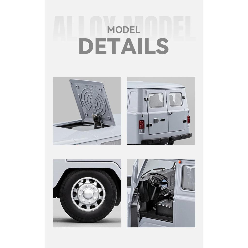 1/18 Russian UAZ TRAVELER BUS Alloy Model Car Toy Diecasts Metal Casting Pull Back Sound and Light Car Toys for Children Vehicle