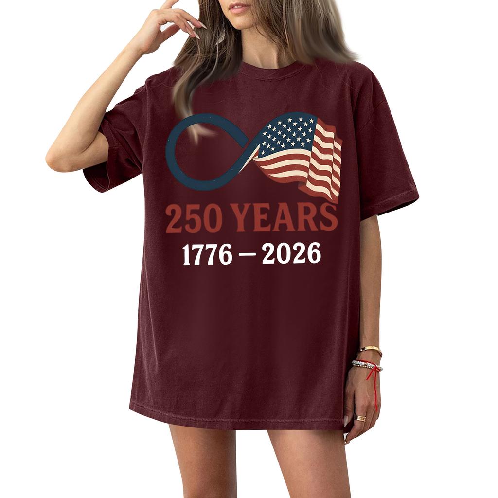 Damen Rundhals Bedrucktes Kurzarm T-Shirt Top