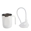 Convalescent Drinking Cup with Straw 450ml 304 Stainless Steel Silicone Rehabilitation Feeding Cup