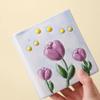 Porte-stylo en céramique Tulipe | Porte-rangement 3D en relief en forme de livre | Organisateur de pinceaux de maquillage et pièce décorative