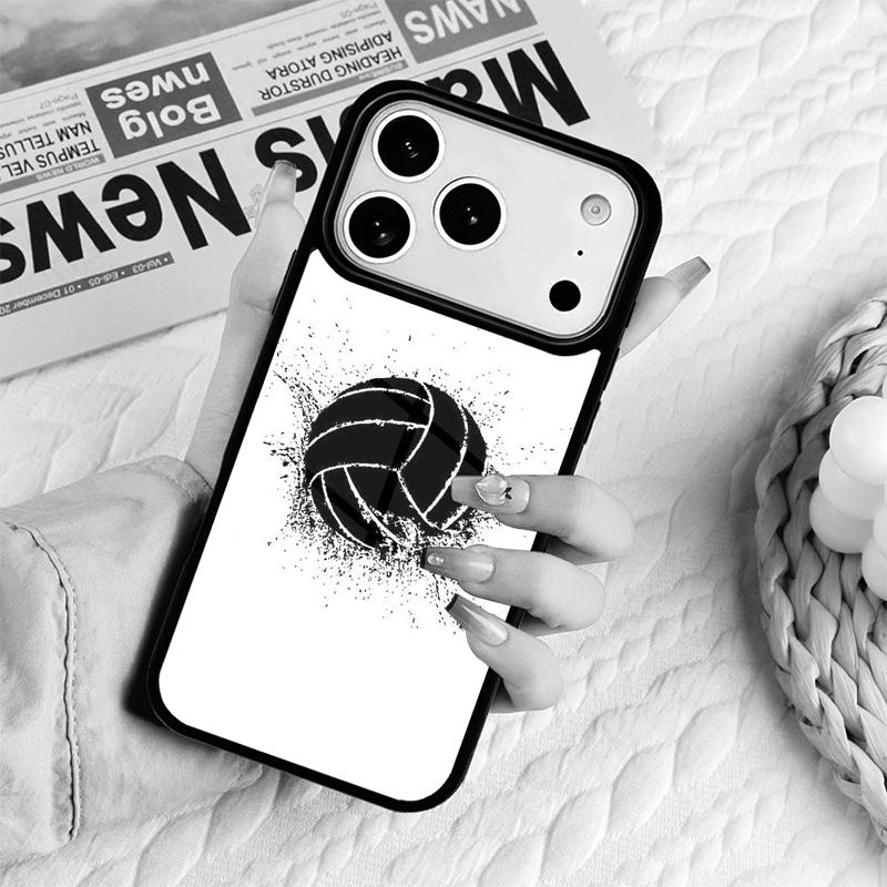 Sport Liebe Volleyball Handyhülle Für IPhone 17 16e 15 14 13 12 11 Pro Max Air Mini Weiche Schutzhülle