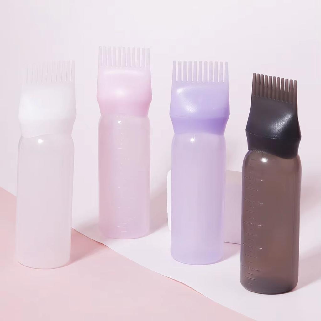 Comb Application Bottles, Hair Dye Applicator, Graduated Applicator Shampoo Bottle, Suitable for All Hair Types