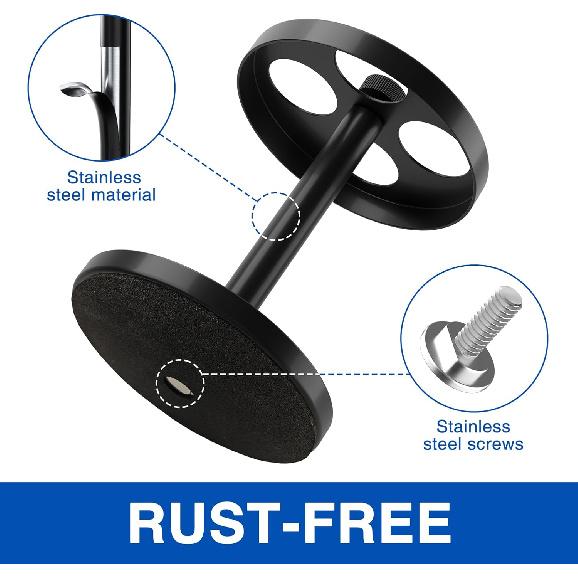 Black Stainless Toothbrush Holder Stand: Rustproof Bathroom Countertop Organizer, 4 Ventilated Slots Hold Manual Toothbrushes, Razor