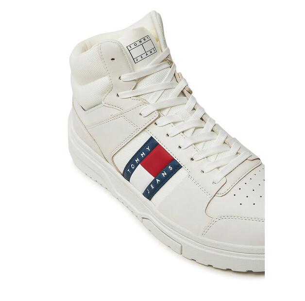 Мужские кроссовки Tommy Jeans Кеды the brooklyn mix mat mid em0em01458 белые