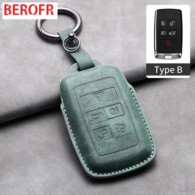 Leather Car Key Case Cover Shell Fob For Land Rover Range Rover Sport Discovery 3 4 Elander 2 Evoque For Jaguar XF XJ XE XJL XF