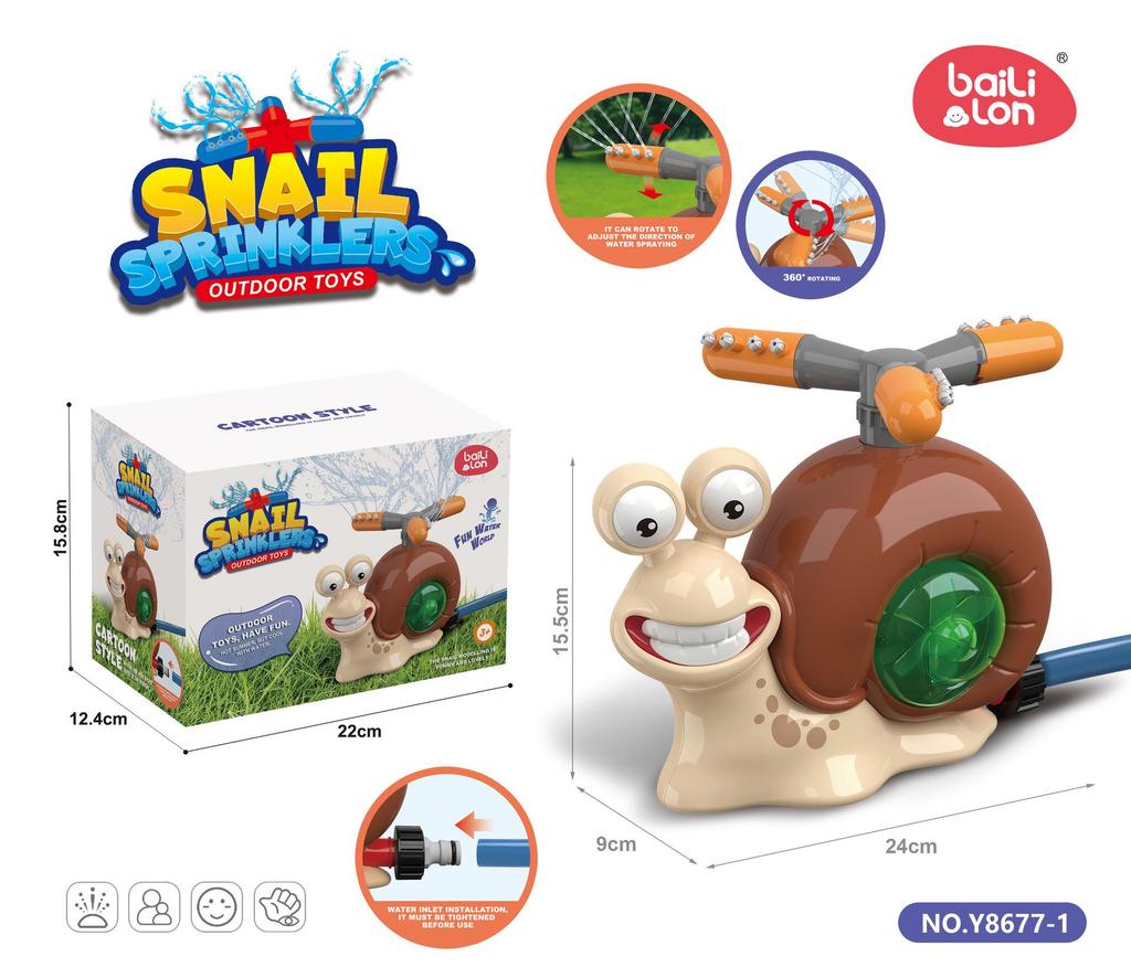 Cartoon Cactus Rotating Sprinkler: Automatic Water Play Toy for Gardens