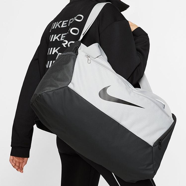 Nike Zipper Closure Sports Polyester Handheld Shoulder Travel Gym Bag Regular Men bags Light-Smoke-Gray BA5957-077