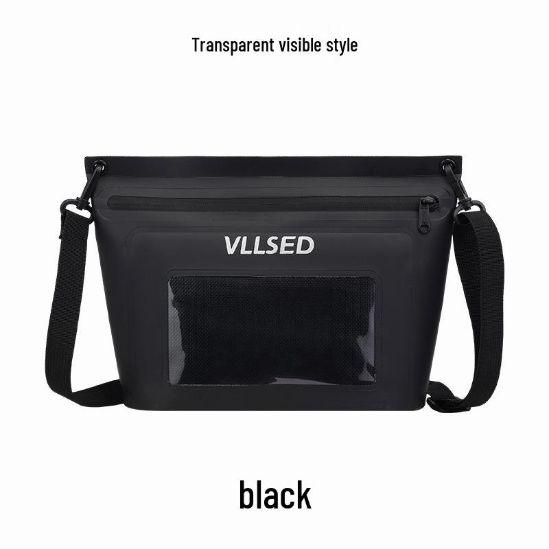 Waterproof PVC Beach & Swim Bag with Water-Repellent Zipper - Portable Outdoor Handbag