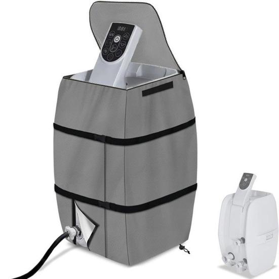Hot Tub Spa Heater Pump Cover Inflatable Hot Tub Insulated Pump Cover with Zipper Opening And Transparent PVC Top Window for Most Spa Heater Pumps