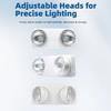 Wall Mounted Dual Head Emergency Light Adjustable Heads Led Lighting Fixtures Rechargeable Auto-On Emergency Lamp