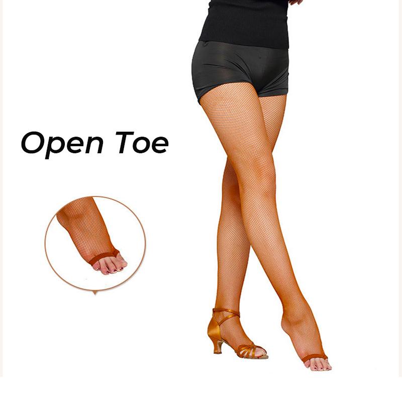 Women'S Kid'S Soft Net Latin Dance Fishnets Tights Closed Toe And Open Toe For Ballroom And Salsa Dancing Basic Nylon Pantyhose