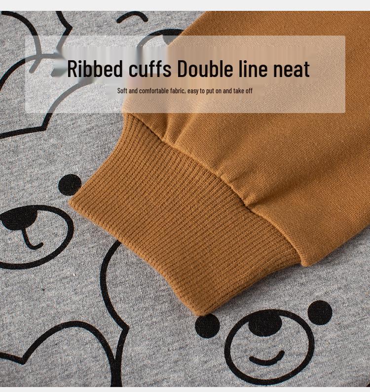 Kinder Bären Sweatshirt - Herbst/Winter Rundhals Reiner Baumwoll Pullover für Jungen