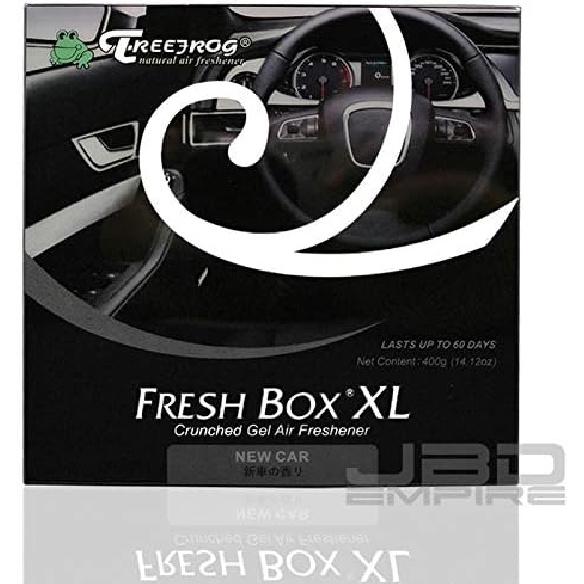 Treefrog Xtreme Fresh Box XL Освежитель воздуха Аромат Extra Large 400 г - Черный Кабачок/Синий Кабачок/Зеленый Кабачок/Белый Персик/Новый Автомобиль (Черный кабачок) новый автомобиля