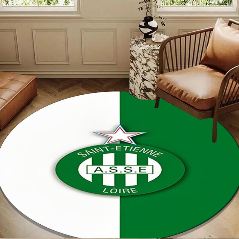 Asse Saint-etienne Crest Round mat Home Decor, Chair rug For livingroom,Bedroom, doormat home decor Birthday Gift Christmas Gifts