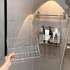 ABBP-Multifunctional Organizer Stainless Steel Storage Basket Portable Bathroom Hanging Shampoo/Toilet Roll Basket