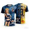 Japan One Piece Luffy Football Jersey Men T-shirt Kids Football Special Jersey Kit Adult Men's/Women's Quick-Drying Sweatshirt