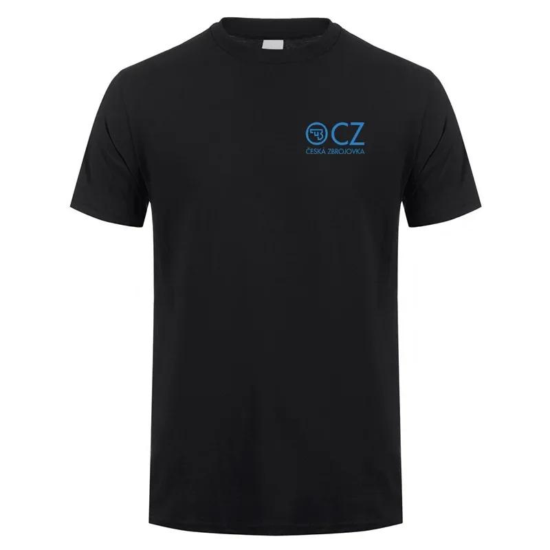 Streetwear Casual Men Tops Summer Short Sleeve T-shirt Cotton Graphic Oversized Harajuku CZ Ceska Zbrojovka Czech Firearms Tees