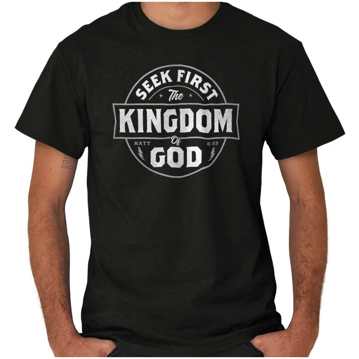 

Cool Christian Seek First the Kingdom of God Womens or Mens Crewneck T Shirt Tee XL