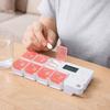 Medicine Reminder Large Capacity Smart Pill Case 7 Lattice Colorful Weekly Pill Organizer Reminder Drug Container Daily Medicine