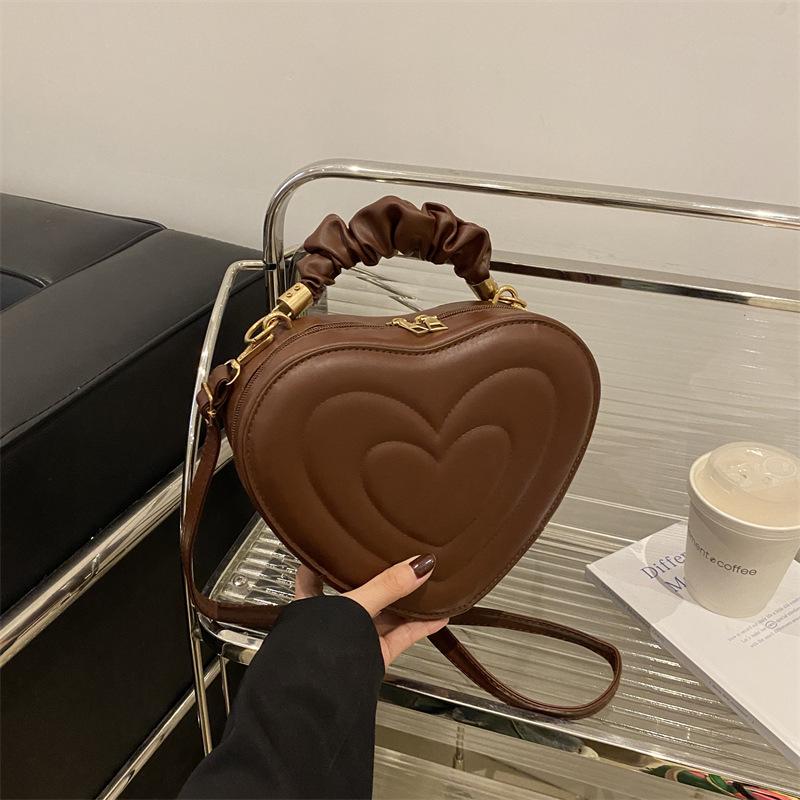 Modetrend lässige Umhängetasche Retro Winter kleine Tasche Damen neue Textur schräger Überschlag Liebestasche