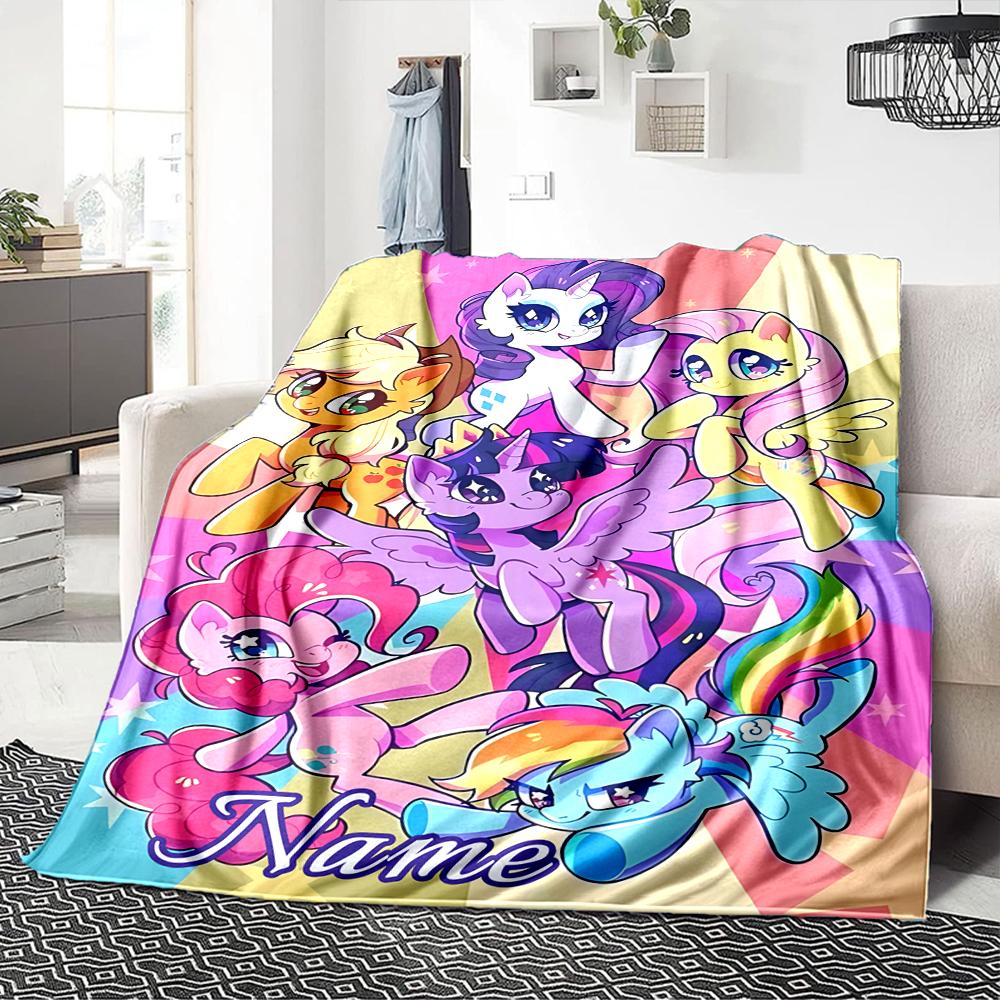 Custom Name Pink Hair Warrior Blanket for Couch & Bed, Plush Cozy Fuzzy Blanket Super Soft & Warm Blankets for Fall and Winter. 0908173