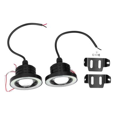 2 Stück 3,5 Zoll Auto LED Nebelscheinwerfer Birne 30W IP65 Angel Eyes Hohe Helligkeit Äußerer Ring Blau 12V Universal
