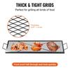 X-Marks Fire Pit Grill Grate, Rectangle Cooking Grate, Heavy Duty Steel Campfire BBQ Grill Grid with Handle & Support X Wire, Portable Camping